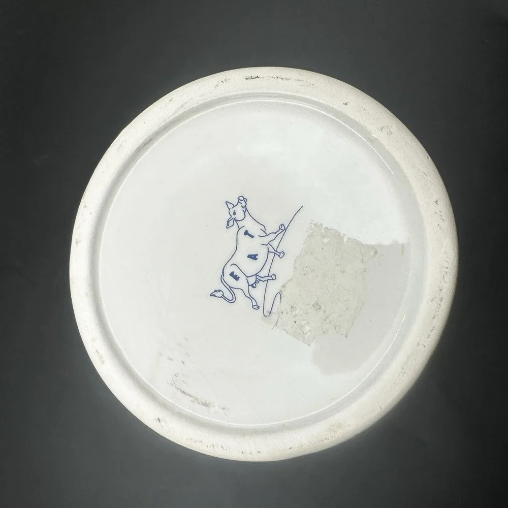 Delft Blue Sugar Canister Ceramic Windmill Untensil‎ Holder Cottage Decor GUC